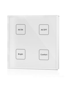 TS4(WZS) Skydance LED Controller 4 Scenes Zigbee Control 100-240VAC Touch Panel Remote